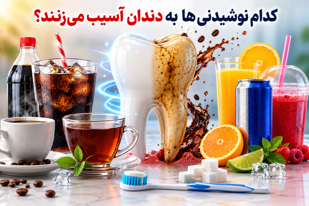 کدام نوشیدنی‌ها به دندان آسیب می‌زنند؟ از قهوه تا نوشابه